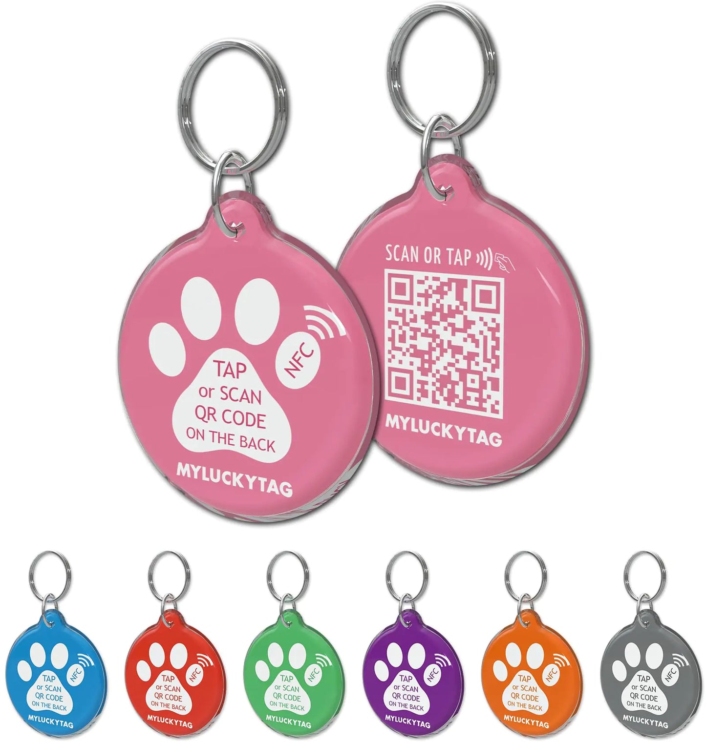 QR Code Smart Pet Tags - NFC